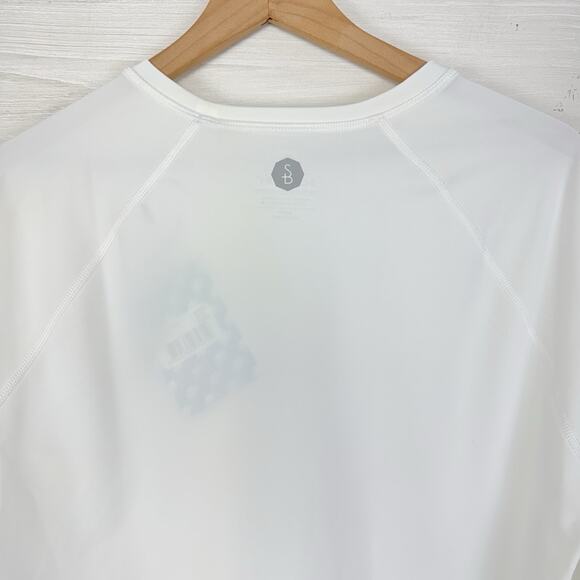 Solbari Long Sleeve Swim Rash Guard Shirt Womens XXL UPF 50+‎ White Comfort - Picture 9 of 16